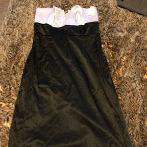 Satin strapless dress